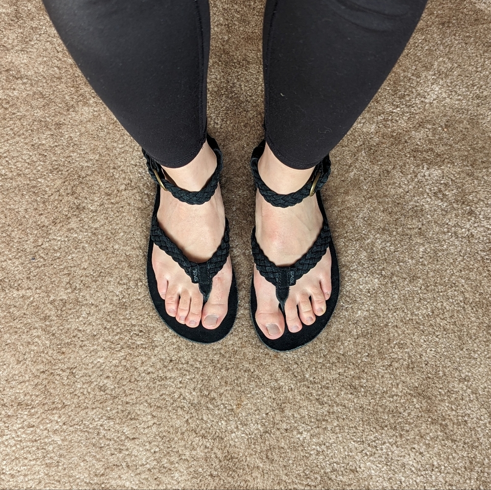 Suede Teva Braided Sandals